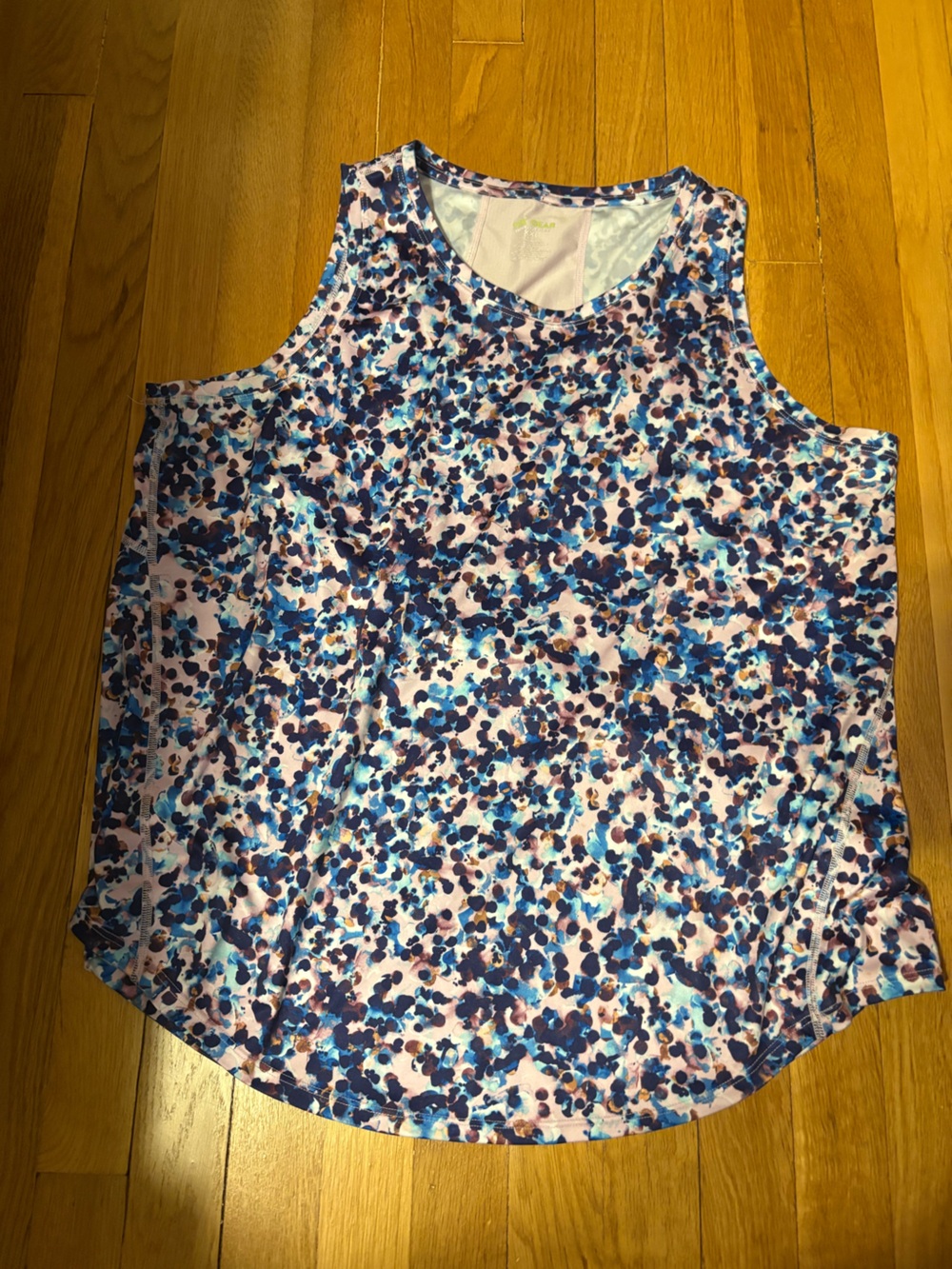 tek gear Blue and Pink Printed Sleeveless Tank